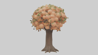 3D model Peach tree model VR / AR / low-poly