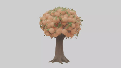 3D model Peach tree model VR / AR / low-poly