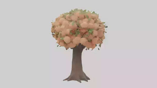 3D model Peach tree model VR / AR / low-poly