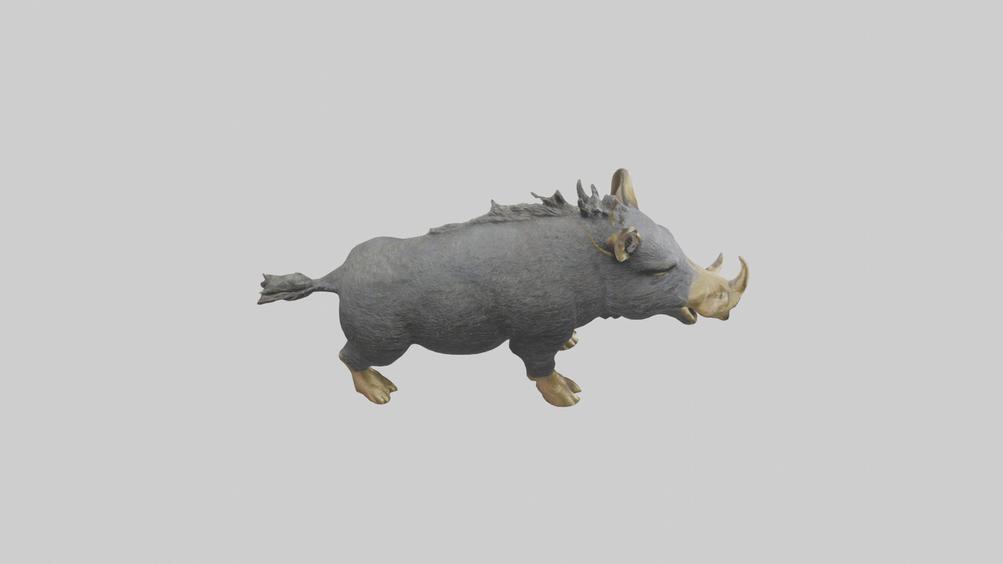 3D model Peccary statue model VR / AR / low-poly