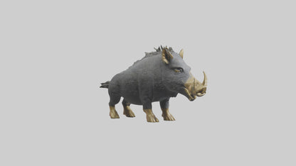 3D model Peccary statue model VR / AR / low-poly