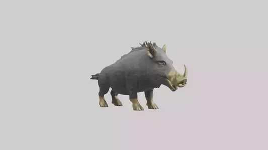 3D model Peccary statue model VR / AR / low-poly