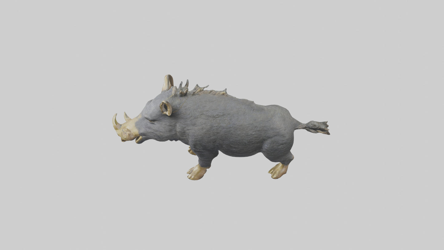 3D model Peccary statue model VR / AR / low-poly