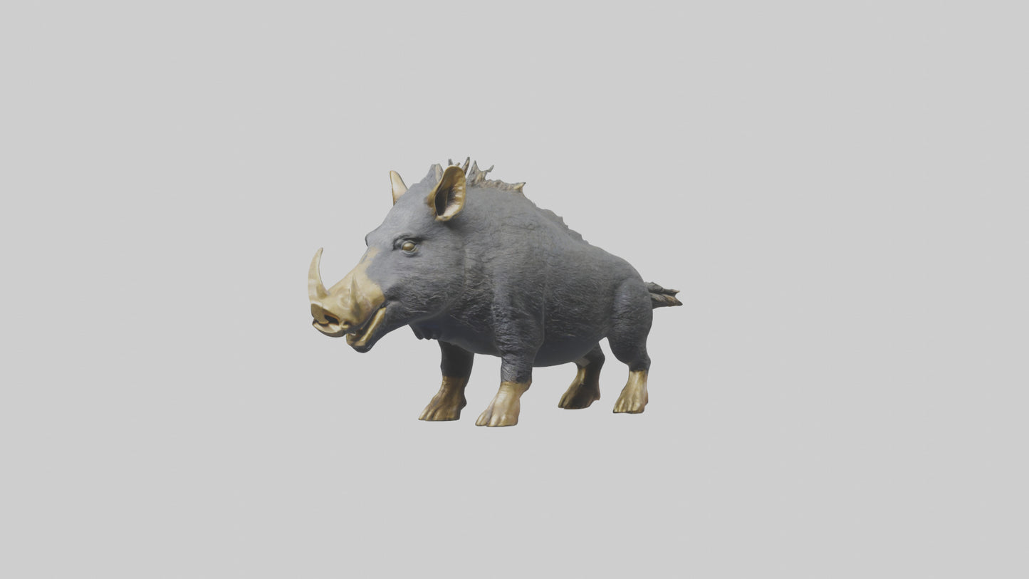 3D model Peccary statue model VR / AR / low-poly