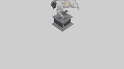 3D model Pegasus Rising statue model VR / AR / low-poly