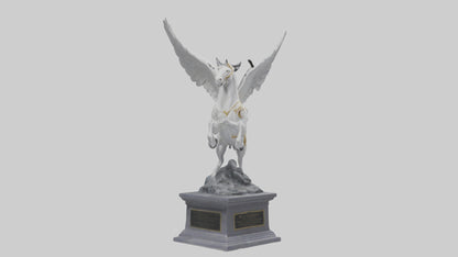 3D model Pegasus Rising statue model VR / AR / low-poly