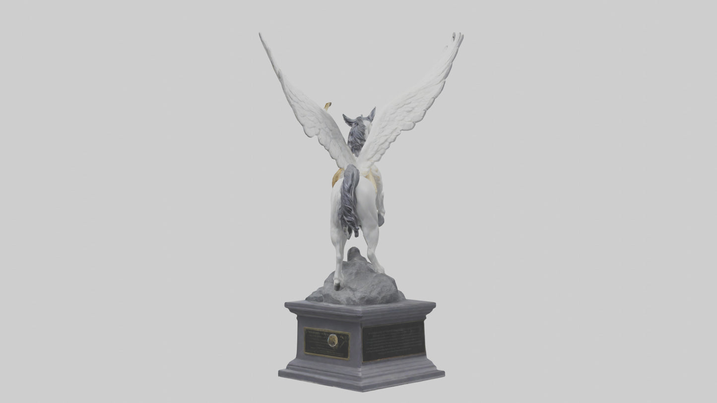 3D model Pegasus Rising statue model VR / AR / low-poly