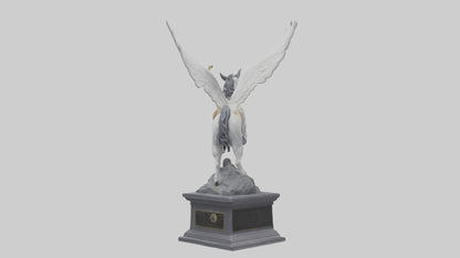 3D model Pegasus Rising statue model VR / AR / low-poly