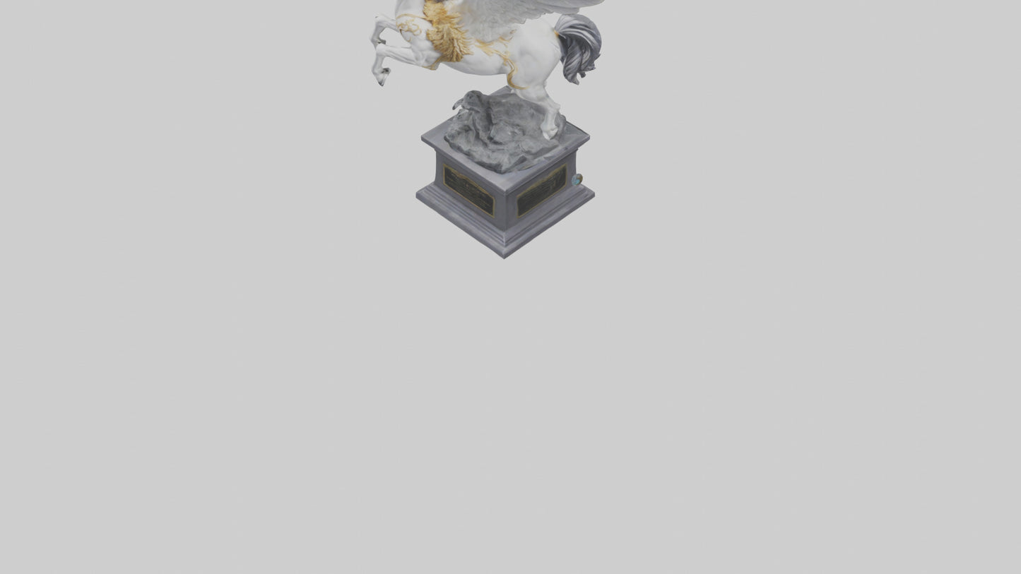 3D model Pegasus Rising statue model VR / AR / low-poly