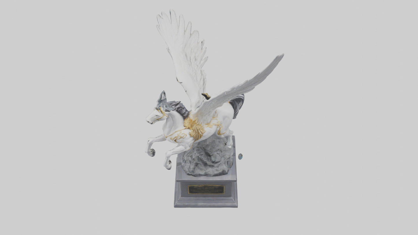 3D model Pegasus Rising statue model VR / AR / low-poly