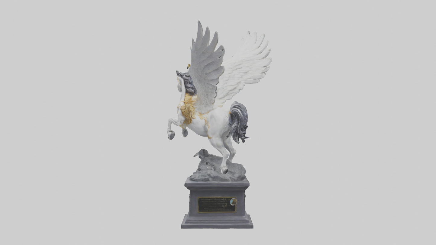3D model Pegasus Rising statue model VR / AR / low-poly