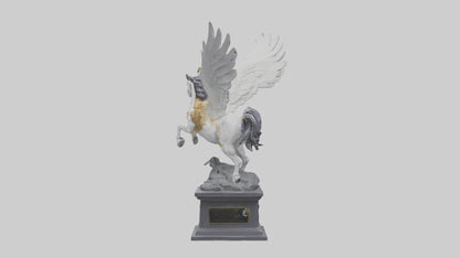 3D model Pegasus Rising statue model VR / AR / low-poly