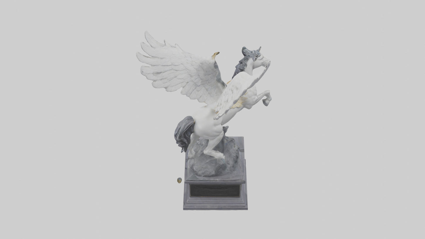 3D model Pegasus Rising statue model VR / AR / low-poly