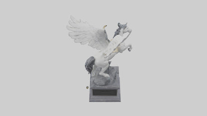 3D model Pegasus Rising statue model VR / AR / low-poly
