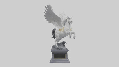 3D model Pegasus Rising statue model VR / AR / low-poly