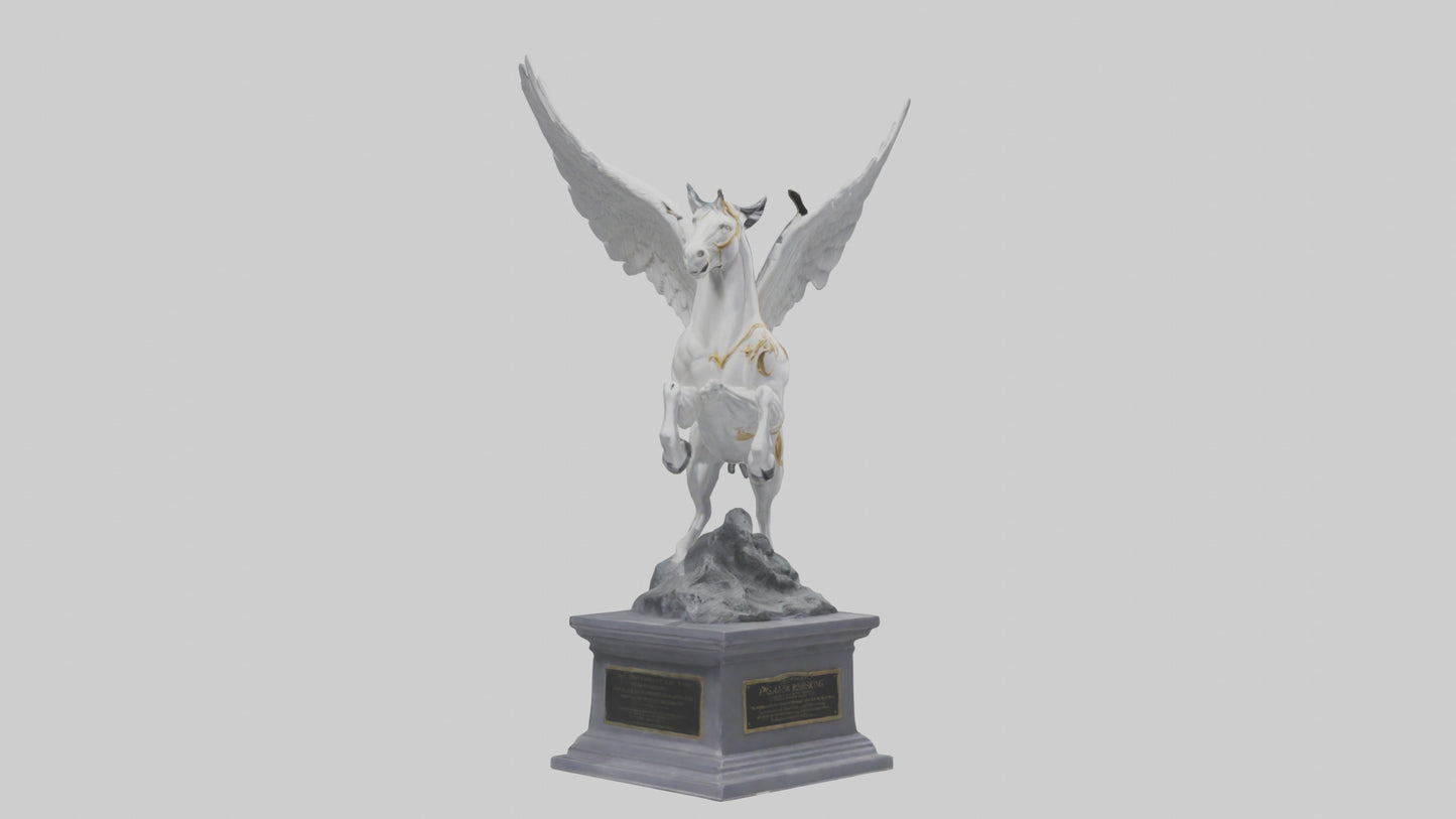 3D model Pegasus Rising statue model VR / AR / low-poly