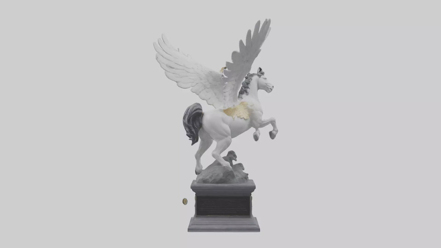 3D model Pegasus Rising statue model VR / AR / low-poly