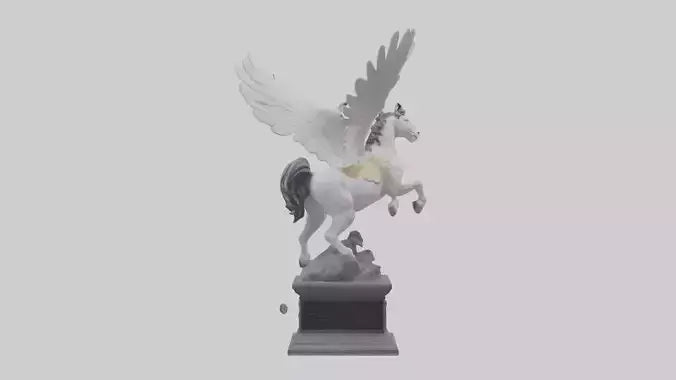 3D model Pegasus Rising statue model VR / AR / low-poly