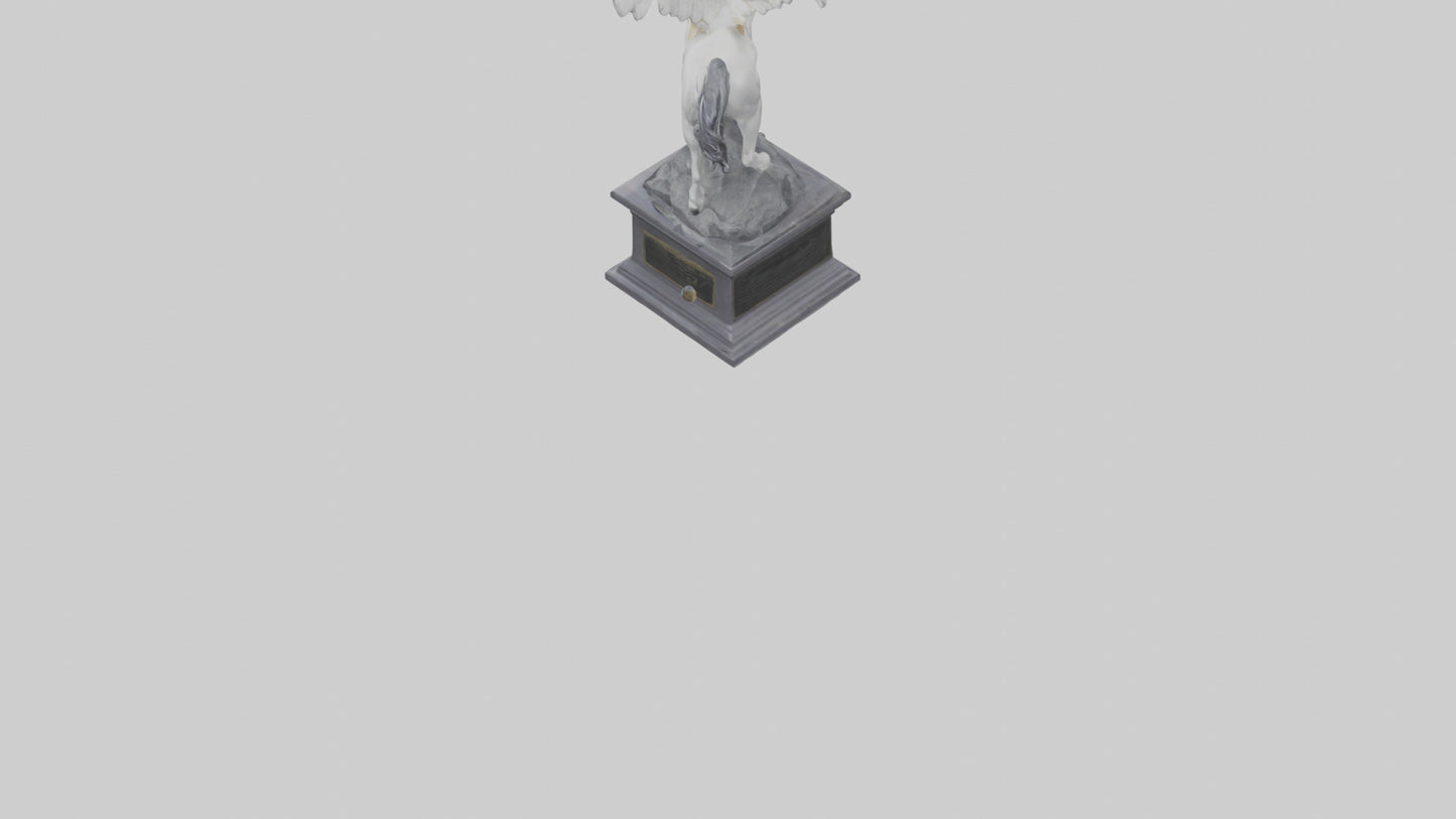 3D model Pegasus Rising statue model VR / AR / low-poly
