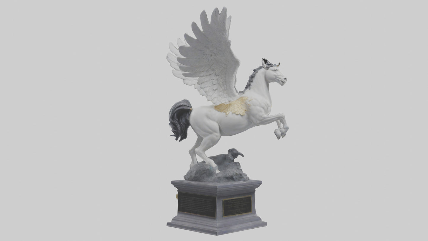 3D model Pegasus Rising statue model VR / AR / low-poly