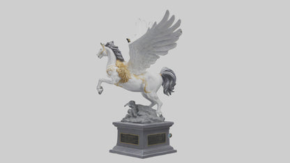 3D model Pegasus Rising statue model VR / AR / low-poly