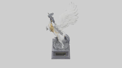3D model Pegasus Rising statue model VR / AR / low-poly