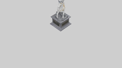 3D model Pegasus Rising statue model VR / AR / low-poly