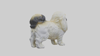3D model Pekingese statue model VR / AR / low-poly