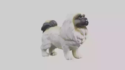 3D model Pekingese statue model VR / AR / low-poly