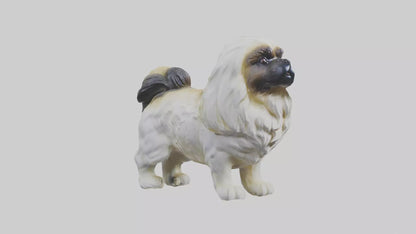 3D model Pekingese statue model VR / AR / low-poly