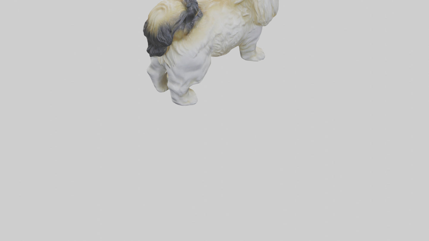 3D model Pekingese statue model VR / AR / low-poly
