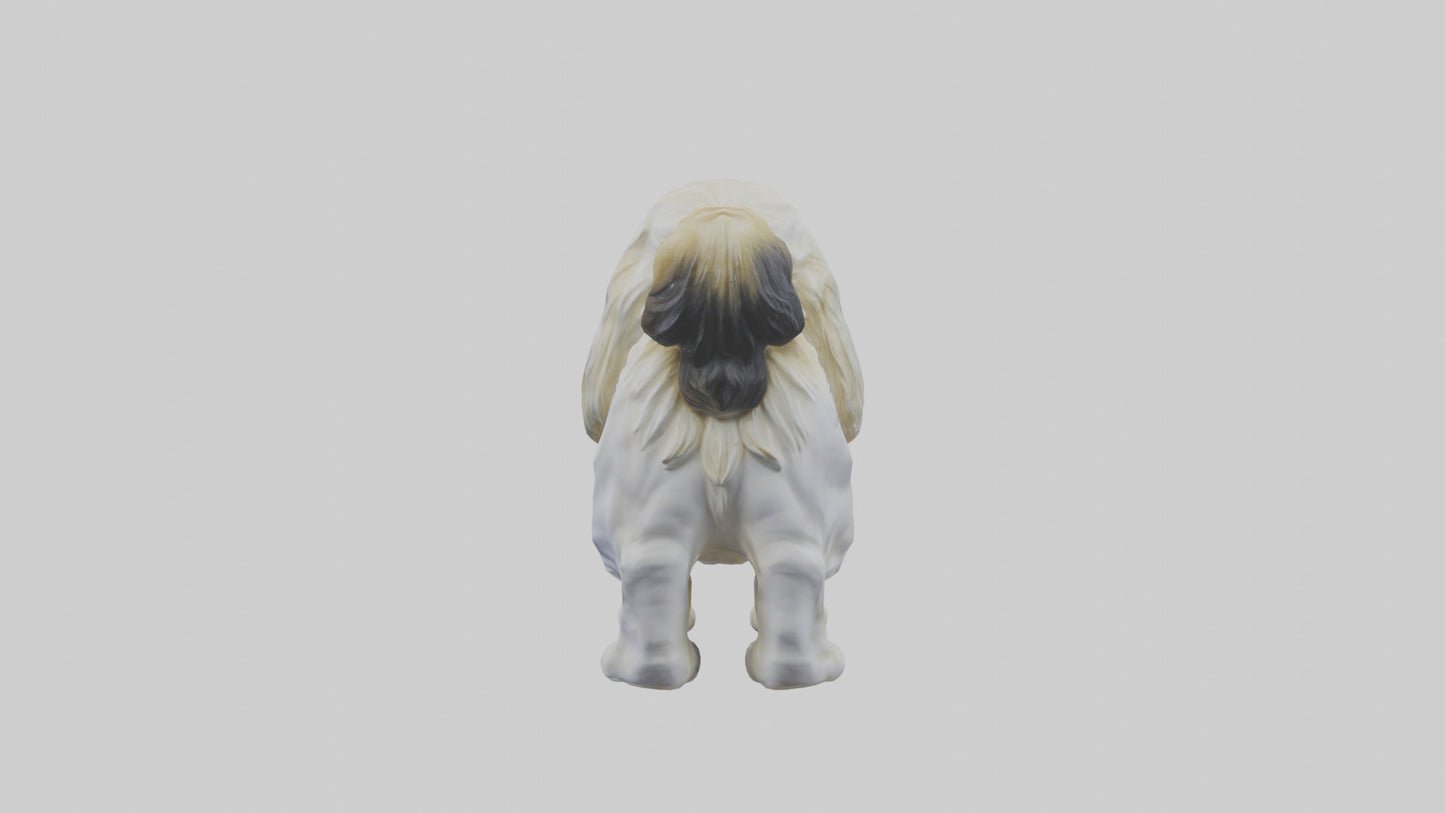 3D model Pekingese statue model VR / AR / low-poly