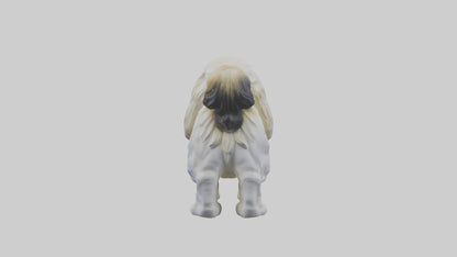 3D model Pekingese statue model VR / AR / low-poly
