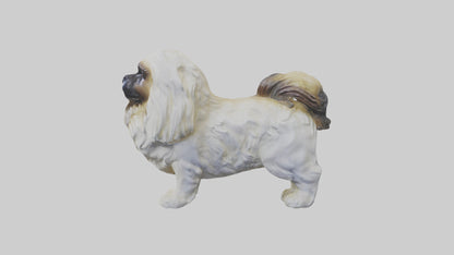 3D model Pekingese statue model VR / AR / low-poly