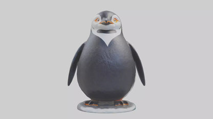 Penguin statue model VR / AR / low-poly