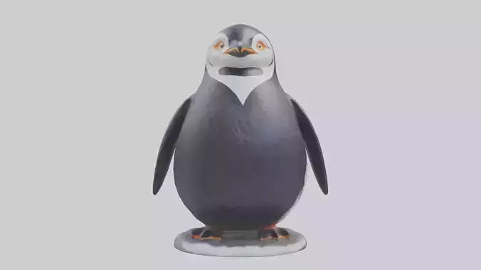 Penguin statue model VR / AR / low-poly