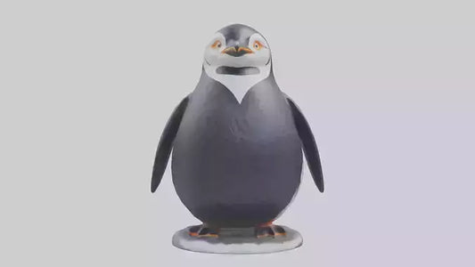 Penguin statue model VR / AR / low-poly