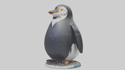 Penguin statue model VR / AR / low-poly