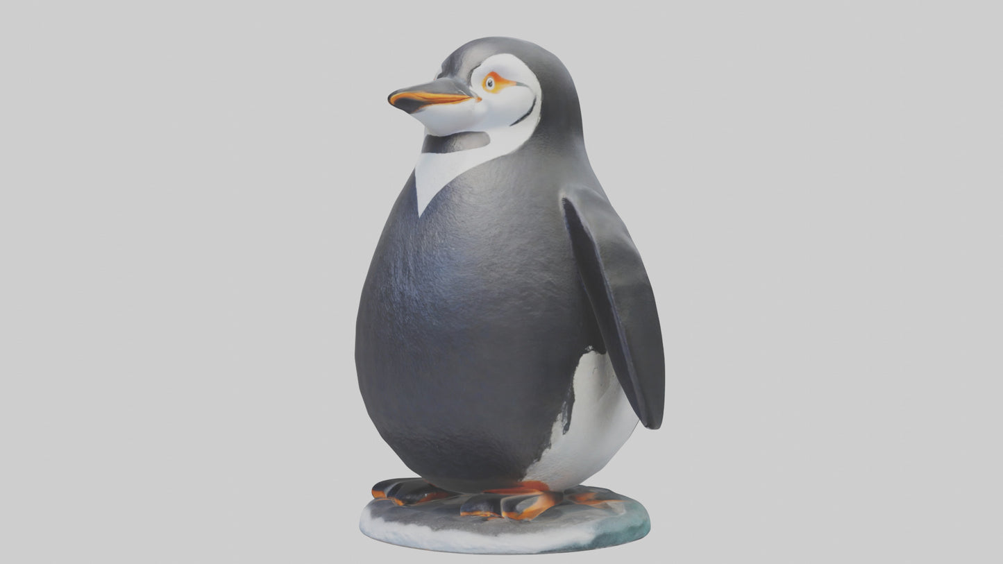 Penguin statue model VR / AR / low-poly