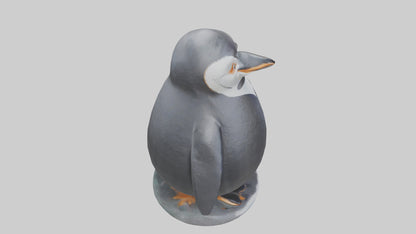 Penguin statue model VR / AR / low-poly