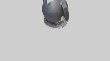 Penguin statue model VR / AR / low-poly