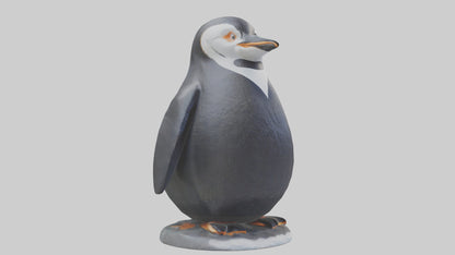 Penguin statue model VR / AR / low-poly