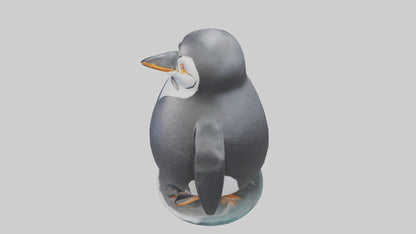 Penguin statue model VR / AR / low-poly