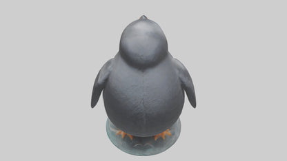 Penguin statue model VR / AR / low-poly