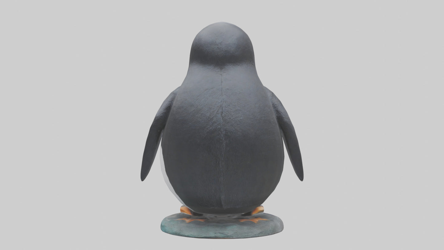 Penguin statue model VR / AR / low-poly