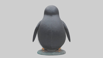 Penguin statue model VR / AR / low-poly