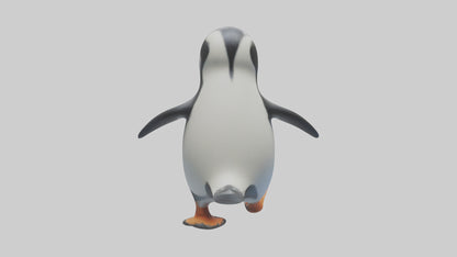3D model Penguin waddling model VR / AR / low-poly