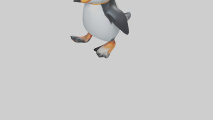 3D model Penguin waddling model VR / AR / low-poly