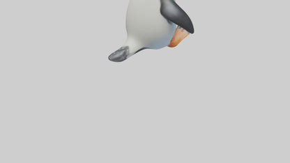 3D model Penguin waddling model VR / AR / low-poly