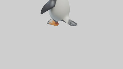 3D model Penguin waddling model VR / AR / low-poly
